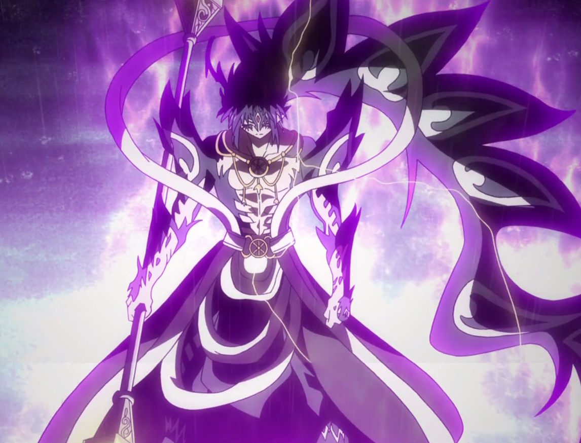 Anime: Magi: The Kingdom of Magic Koumei Ren uses his Djinn Equip to t