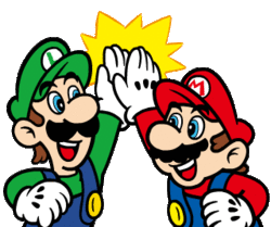 250px-Mario_and_Luigi_high-five_-_Super_Mario_Sticker.gif