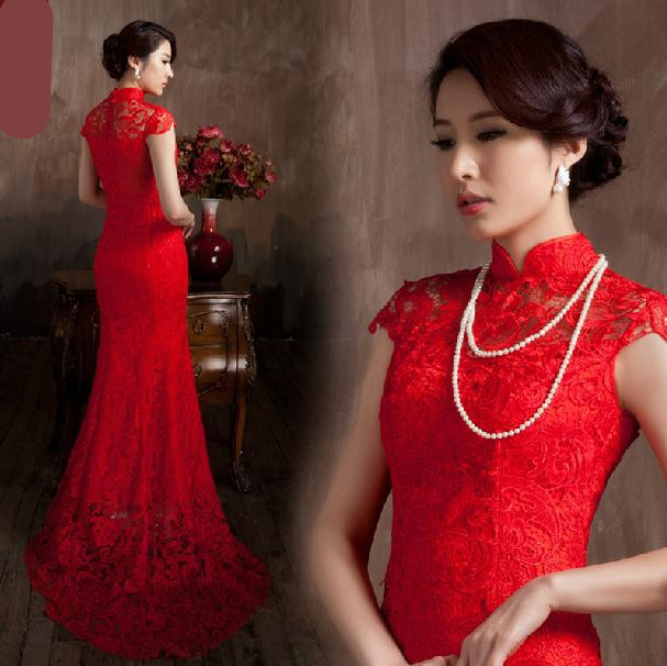 Red-Chinese-traditional-wedding-dress-Water-soluble-lace-dress-Long-gown-stand-color-trailing-zipper-closed.jpg