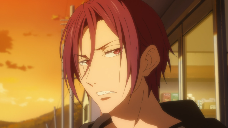 Rin leaned back on the head of the bed as he looked over at his roommate in...